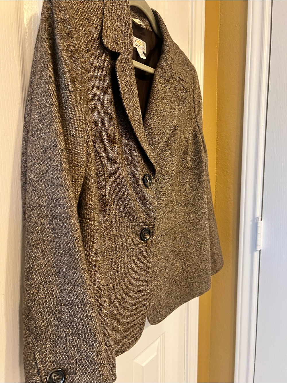 Talbots Women’s Brown Wool Blend Tweed Blazer Jacket, Size 14WP - Picture 4 of 9